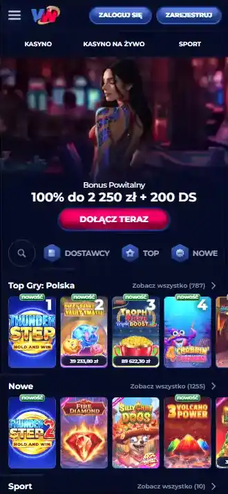 ViperWin otwarty w mobilnej przeglądarce